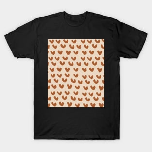 Minimal Modern  Abstract heart Shapes  Warm  Tones  Design T-Shirt